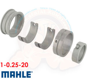 Main bearings set, 1mm case, 0.25 crank, 20mm thrust, 1600cc, 8/1967-7/1979