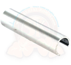 Aluminium clip for round profile deluxe aluminium window trim, 8/1967-7/1979, one piece