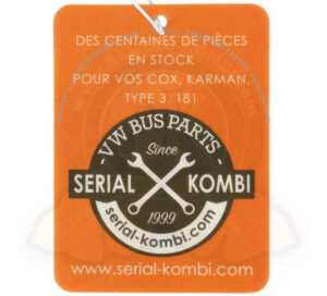 Air freshener, printed on both sides, Serial-Kombi, orange 8x6cm