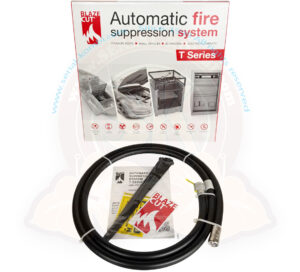 Automatic fire extinguisher BLAZECUT 'FK' ideal for engine compartment, length 2m diameter 18mm, supplied ready to install with fitting instructions