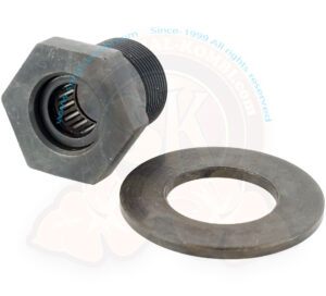 Hohlschraube mit Nadelkäfig und Unterlegscheibe, SW 36mm, für Schwungrad, Chromoly Stahl, 1200ccm-1600ccm, 8/1959-7/1979