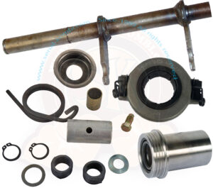 Kompletter Umrüstsatz für den Einbau eines geführten Ausrücklagers in ein nicht geführtes Getriebe