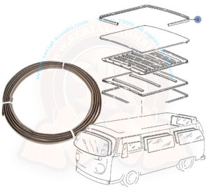 Sunroof seal kit, felt, 8/1967-7/1979