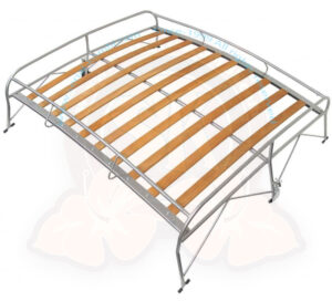 Dachgepäckträger vintage Stil, aus Stahl, silbergrau gepulvert, Latten aus Holz, Käfer Limousine alle Baujahre