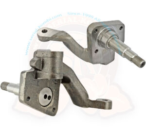 Tieferlegungsachsschenkel -6,35cm für Trommelbremse, Bundbolzenachse, gegossen, Käfer / Karmann Ghia -7/1965