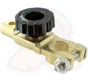 Terminal de batería con cortacircuitos rápido integrado, atornillable, también puede servir como antirrobo, Ø16mm