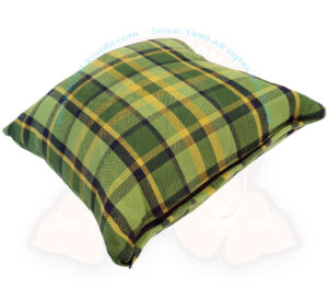 Oreiller, coussin tissu Westfalia Vert/Jaune 40x40cm