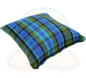 Oreiller, coussin tissu Westfalia Bleu/Vert 40x40cm