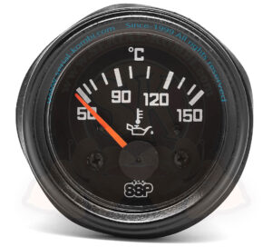 Reloj de temperatura del aceite, 50-150°C SSP 52 mm, cerquillo negro
