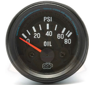 Indicatore pressione olio 0-80 PSI, SSP 52mm 1200cc-2000cc cornice nera