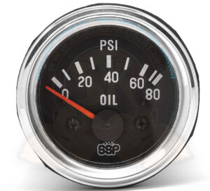Indicatore pressione olio 0-80 PSI, SSP 52mm 1200cc-2000cc cornice cromata