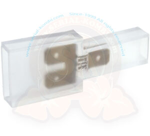 Plastic shielded spade connector, 1-2, each